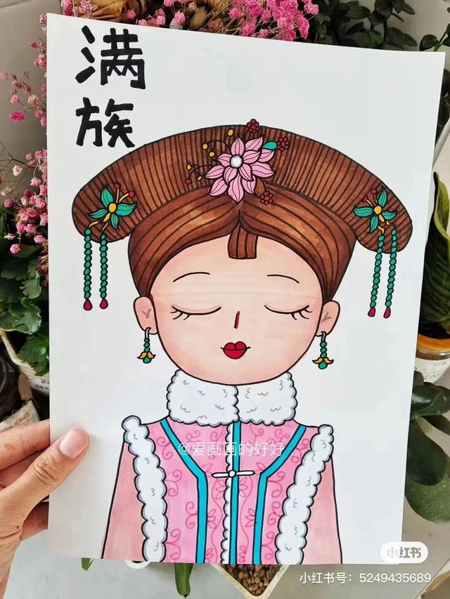 彩色笔装饰画，素雅又大方，一笔一画太到位了，这波绘画课例收藏