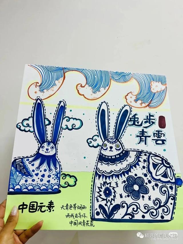 精选43张少儿美术绝美范画，超全线描、马克笔剪贴装饰画，快收藏