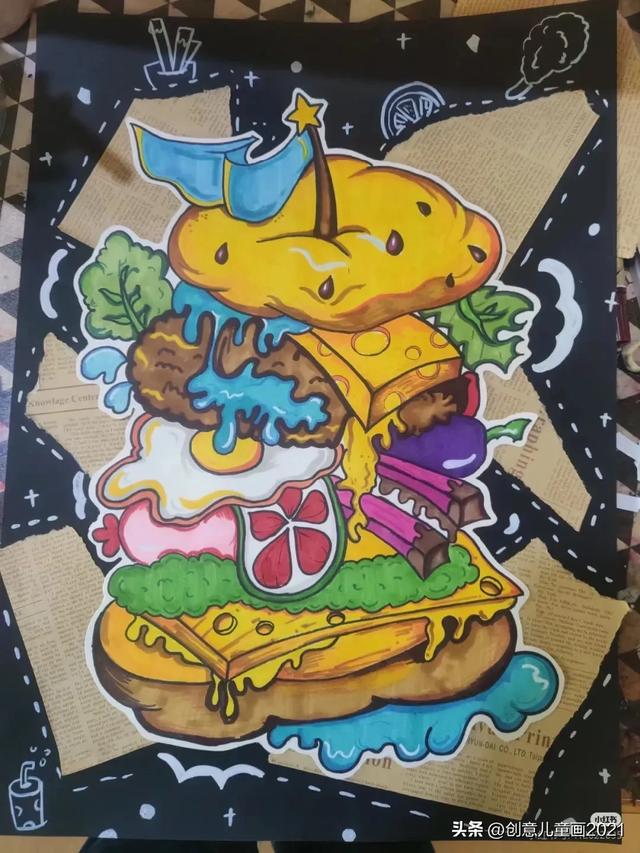 34张少儿创意装饰画，收藏好慢慢画！